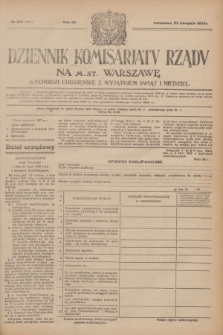 Dziennik Komisarjatu Rządu na M. St. Warszawę.R.4, № 187 (22 sierpnia 1923) = № 811
