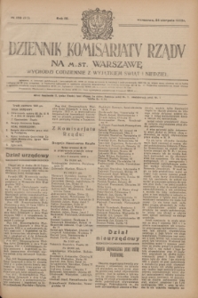 Dziennik Komisarjatu Rządu na M. St. Warszawę.R.4, № 189 (24 sierpnia 1923) = № 813