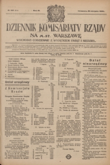 Dziennik Komisarjatu Rządu na M. St. Warszawę.R.4, № 190 (25 sierpnia 1923) = № 814