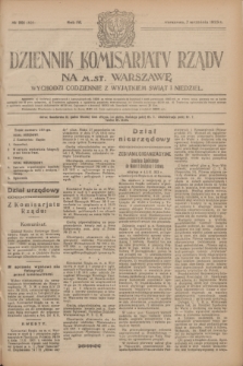 Dziennik Komisarjatu Rządu na M. St. Warszawę.R.4, № 201 (7 września 1923) = № 825
