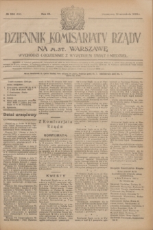 Dziennik Komisarjatu Rządu na M. St. Warszawę.R.4, № 206 (14 września 1923) = № 830