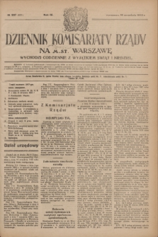 Dziennik Komisarjatu Rządu na M. St. Warszawę.R.4, № 207 (15 września 1923) = № 831