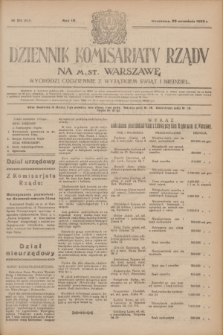Dziennik Komisarjatu Rządu na M. St. Warszawę.R.4, № 211 (20 września 1923) = № 835