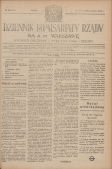 Dziennik Komisarjatu Rządu na M. St. Warszawę.R.4, № 213 (22 września 1923) = № 837