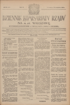 Dziennik Komisarjatu Rządu na M. St. Warszawę.R.4, № 214 (24 września 1923) = № 838