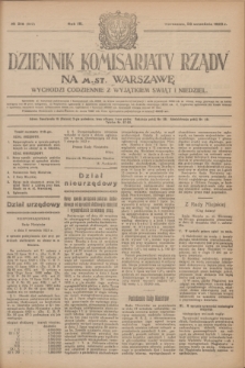 Dziennik Komisarjatu Rządu na M. St. Warszawę.R.4, № 218 (28 września 1923) = № 842