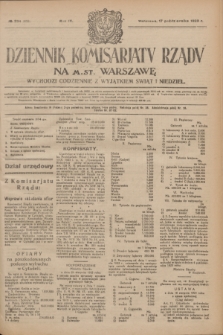 Dziennik Komisarjatu Rządu na M. St. Warszawę.R.4, № 234 (17 października 1923) = № 858