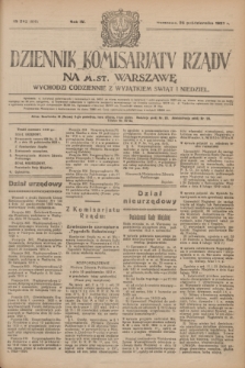 Dziennik Komisarjatu Rządu na M. St. Warszawę.R.4, № 242 (26 października 1923) = № 866
