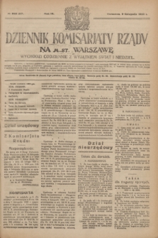 Dziennik Komisarjatu Rządu na M. St. Warszawę.R.4, № 253 (9 listopada 1923) = № 877