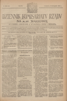 Dziennik Komisarjatu Rządu na M. St. Warszawę.R.4, № 258 (15 listopada 1923) = № 882
