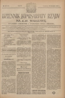 Dziennik Komisarjatu Rządu na M. St. Warszawę.R.4, № 259 (16 listopada 1923) = № 883
