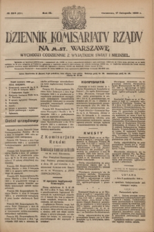 Dziennik Komisarjatu Rządu na M. St. Warszawę.R.4, № 260 (17 listopada 1923) = № 884