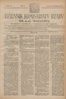 Dziennik Komisarjatu Rządu na M. St. Warszawę.R.4, № 261 (19 listopada 1923) = № 885