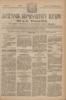 Dziennik Komisarjatu Rządu na M. St. Warszawę.R.4, № 262 (20 listopada 1923) = № 886