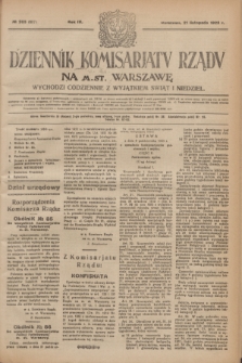 Dziennik Komisarjatu Rządu na M. St. Warszawę.R.4, № 263 (21 listopada 1923) = № 887