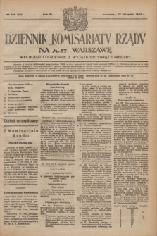 Dziennik Komisarjatu Rządu na M. St. Warszawę.R.4, № 268 (27 listopada 1923) = № 892
