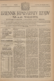 Dziennik Komisarjatu Rządu na M. St. Warszawę.R.4, № 270 (29 listopada 1923) = № 894