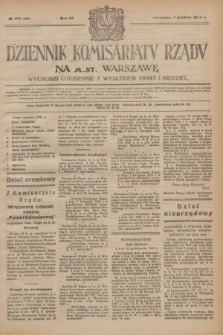 Dziennik Komisarjatu Rządu na M. St. Warszawę.R.4, № 272 (1 grudnia 1923) = № 896