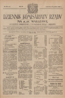 Dziennik Komisarjatu Rządu na M. St. Warszawę.R.4, № 278 (10 grudnia 1923) = № 902