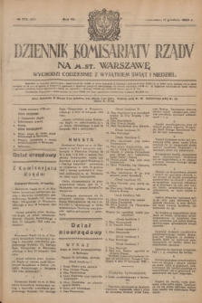 Dziennik Komisarjatu Rządu na M. St. Warszawę.R.4, № 279 (11 grudnia 1923) = № 903