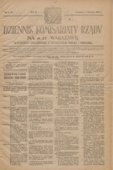 Dziennik Komisarjatu Rządu na M. St. Warszawę.R.5, № 5 (7 stycznia 1924) = № 922