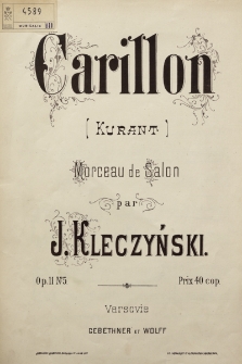 Carillon : morceau de Salon : Op. 11 No 5