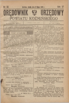 Orędownik Urzędowy Powiatu Koźmińskiego. R.37, nr 55 (9 lipca 1924)