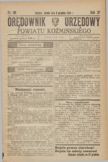 Orędownik Urzędowy Powiatu Koźmińskiego. R.37, nr 96 (3 grudnia 1924)