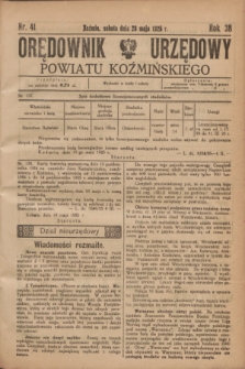 Orędownik Urzędowy Powiatu Koźmińskiego. R.38, nr 41 (23 maja 1925)