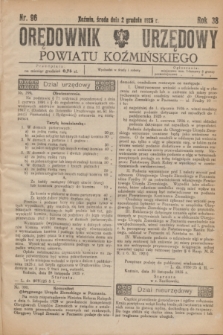 Orędownik Urzędowy Powiatu Koźmińskiego. R.38, nr 96 (2 grudnia 1925)