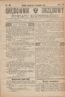 Orędownik Urzędowy Powiatu Koźmińskiego. R.38, nr 101 (19 grudnia 1925)
