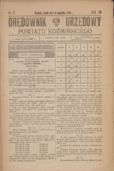 Orędownik Urzędowy Powiatu Koźmińskiego. R.39, nr 2 (6 stycznia 1926)