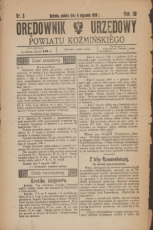 Orędownik Urzędowy Powiatu Koźmińskiego. R.39, nr 3 (9 stycznia 1926)