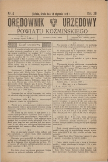 Orędownik Urzędowy Powiatu Koźmińskiego. R.39, nr 4 (13 stycznia 1926)