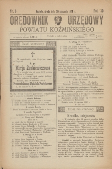 Orędownik Urzędowy Powiatu Koźmińskiego. R.39, nr 6 (20 stycznia 1926)