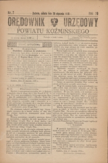 Orędownik Urzędowy Powiatu Koźmińskiego. R.39, nr 7 (23 stycznia 1926)