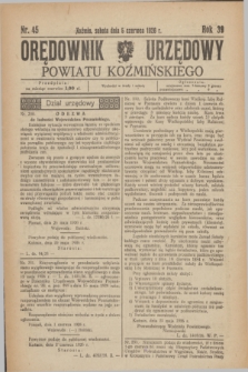 Orędownik Urzędowy Powiatu Koźmińskiego. R.39, nr 45 (5 czerwca 1926)