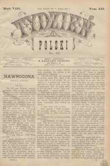 Tydzień Polski. R.8, T.12, nr 33 (14 sierpnia 1881)