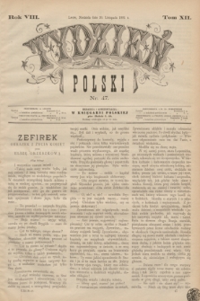 Tydzień Polski. R.8, T.12, nr 47 (20 listopada 1881)