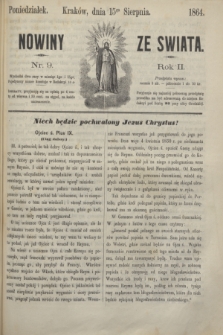 Nowiny ze Świata.R.2, nr 9 (15 sierpnia 1864)