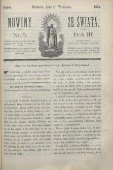 Nowiny ze Świata.R.3, nr 5 (1 września 1865)
