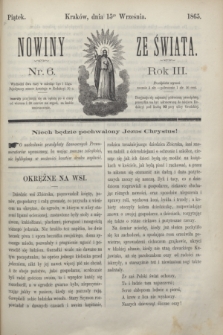 Nowiny ze Świata.R.3, nr 6 (15 września 1865)