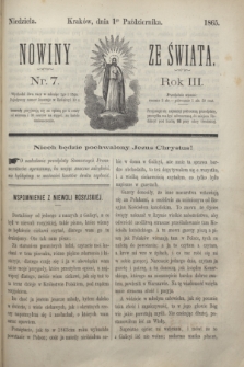 Nowiny ze Świata.R.3, nr 7 (1 października 1865)