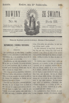 Nowiny ze Świata.R.3, nr 8 (15 października 1865)