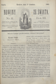 Nowiny ze Świata.R.3, nr 11 (1 grudnia 1865)