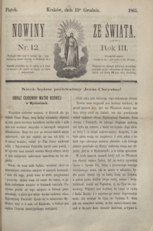Nowiny ze Świata.R.3, nr 12 (15 grudnia 1865)