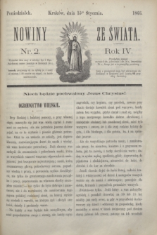Nowiny ze Świata.R.4, nr 2 (15 stycznia 1866)