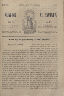 Nowiny ze Świata.R.4, nr 8 (15 kwietnia 1866)