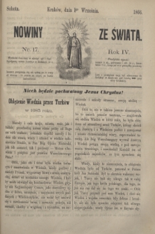 Nowiny ze Świata.R.4, nr 17 (1 września 1866)