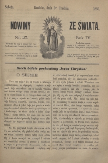 Nowiny ze Świata.R.4, nr 23 (1 grudnia 1866)